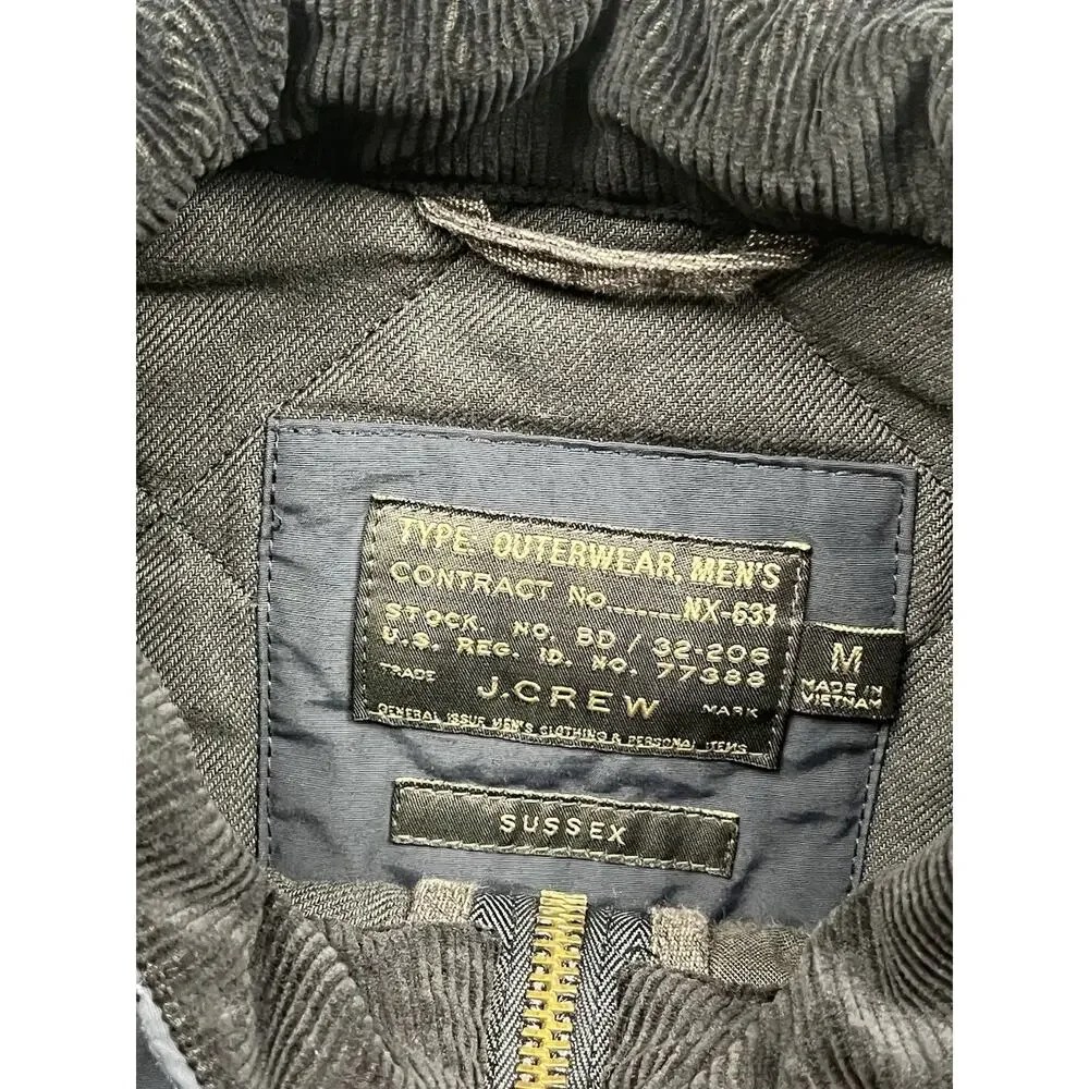 J.Crew Sussex Vest Mens Medium Blue Quilted Full Zip PrimaLoft Insulated